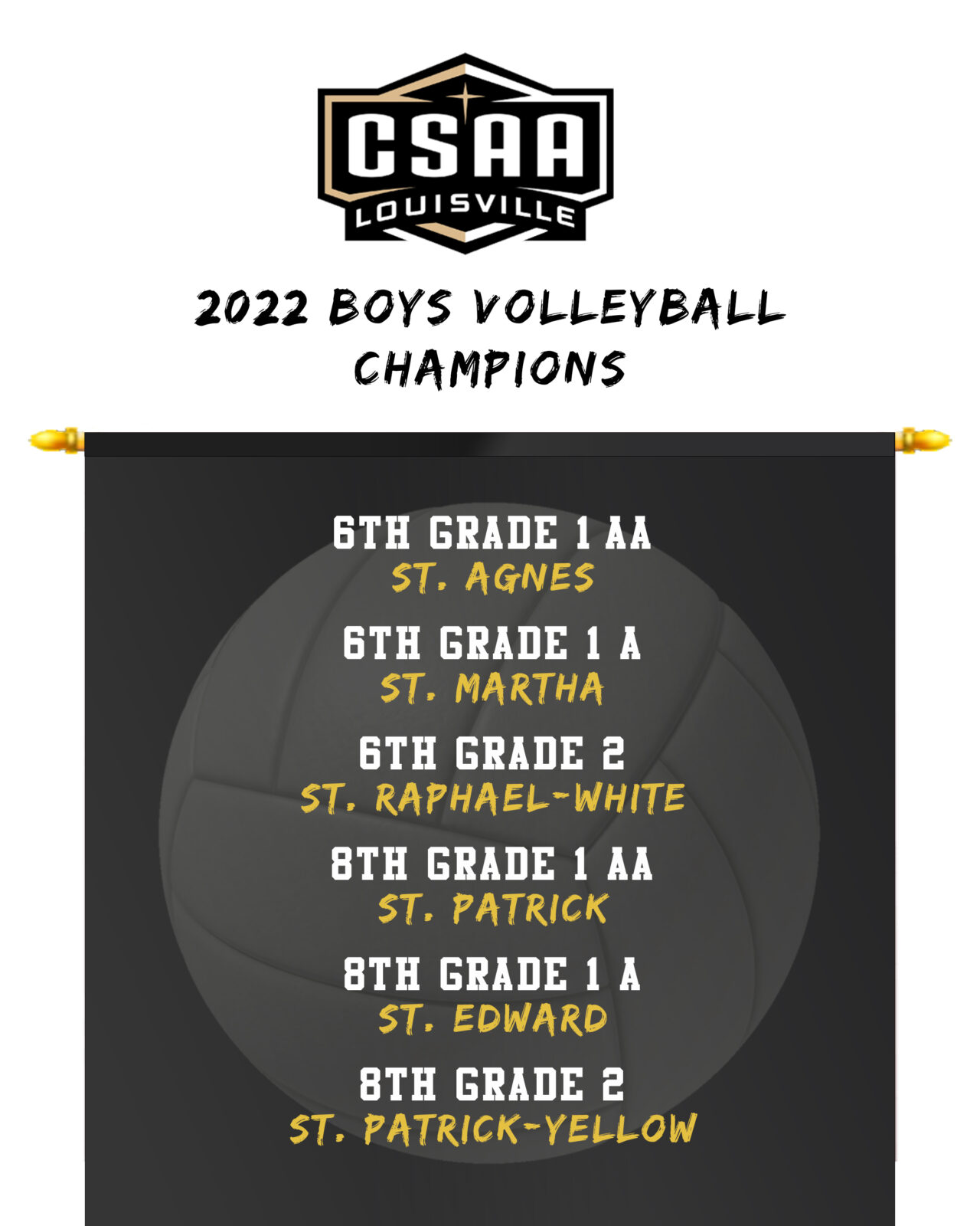 2022 Boys Volleyball Champions